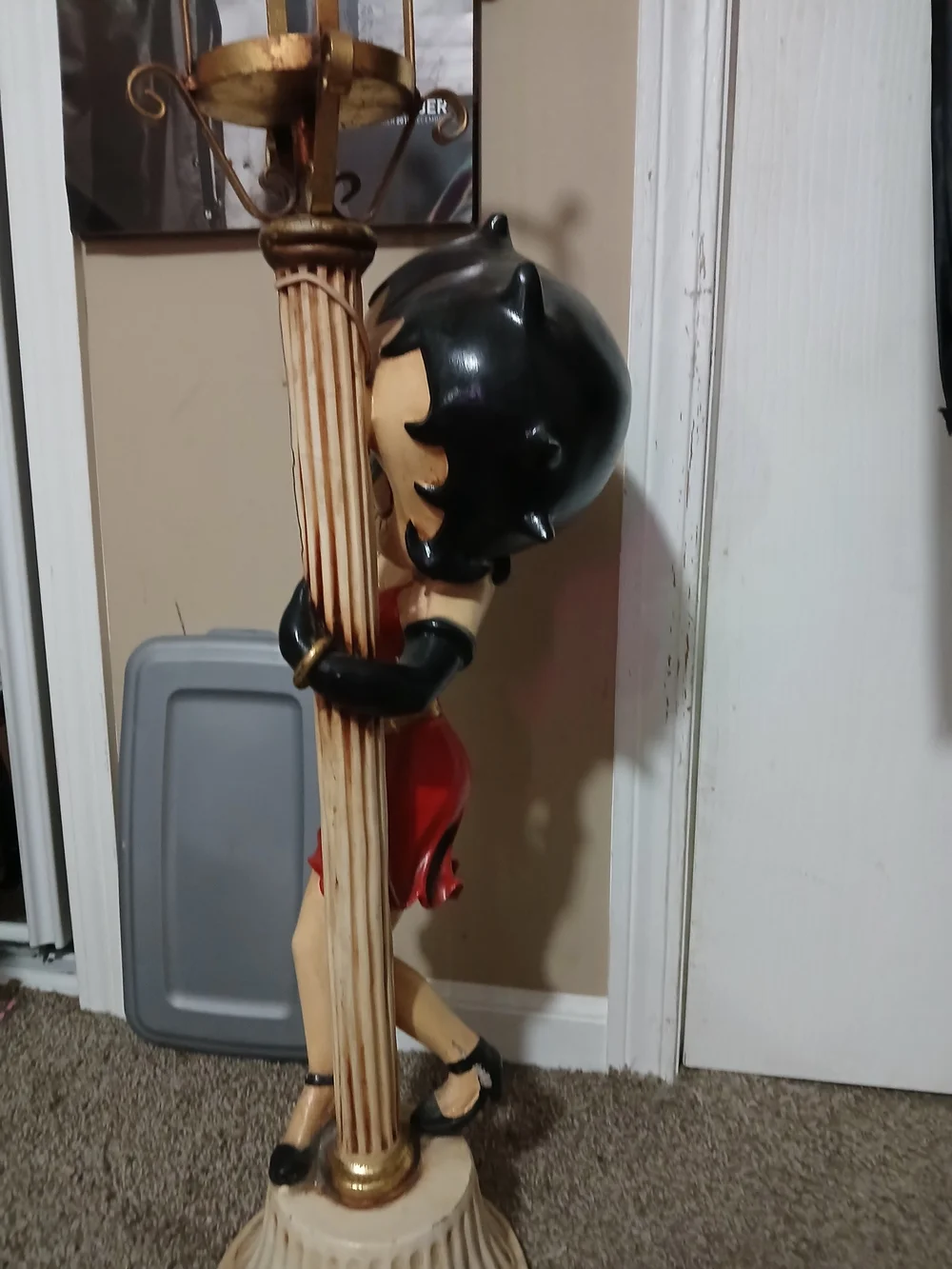 Betty Boop Red Figurine Floor Candleholder Accent - 2.5ft.